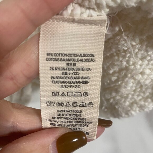 Free People Menace Solid Oversized Textured Tunic White Size M - Picture 4 of 8